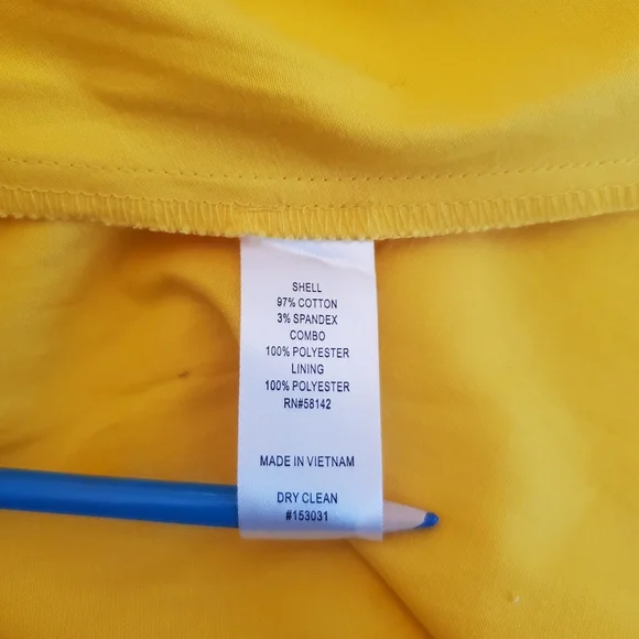 London style collection yellow A line belted dress Womens 16 NWT flare skirt - Picture 9 of 10